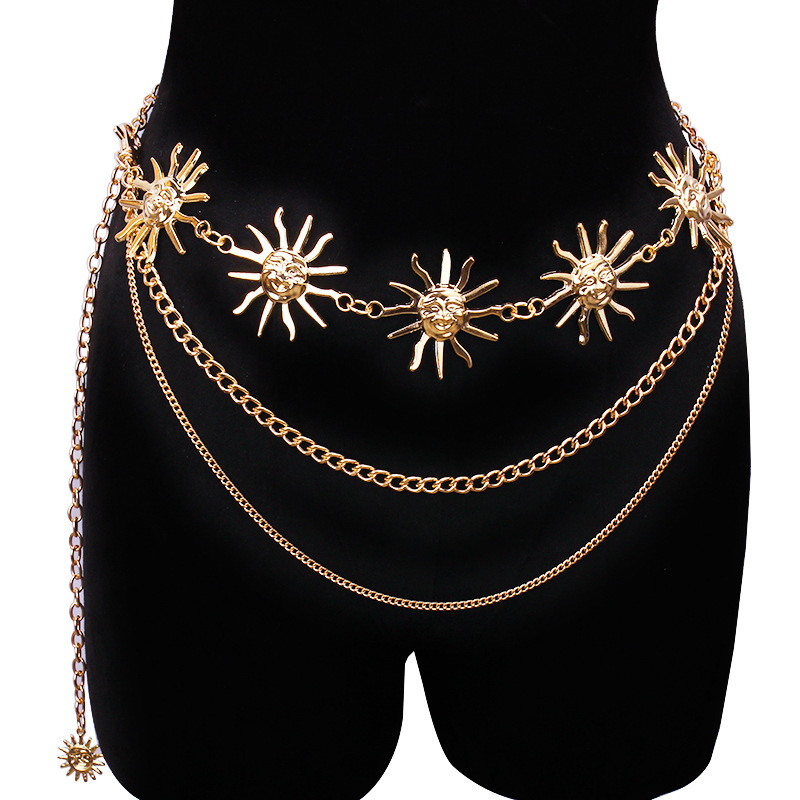 Body Jewelry - Grosso multistrato punk gotico luna sole