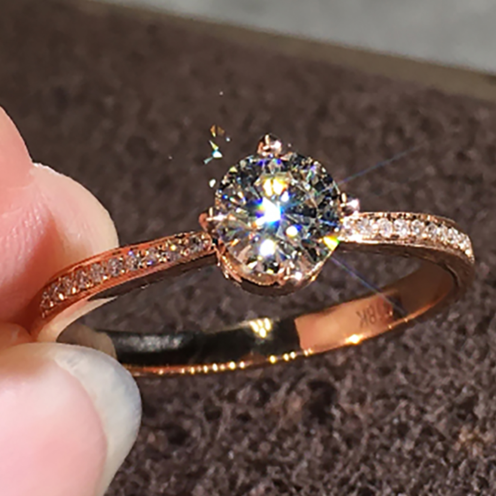 Moissanite Engagement Ring 1 Carat - Anello di fidanzamento per festa di