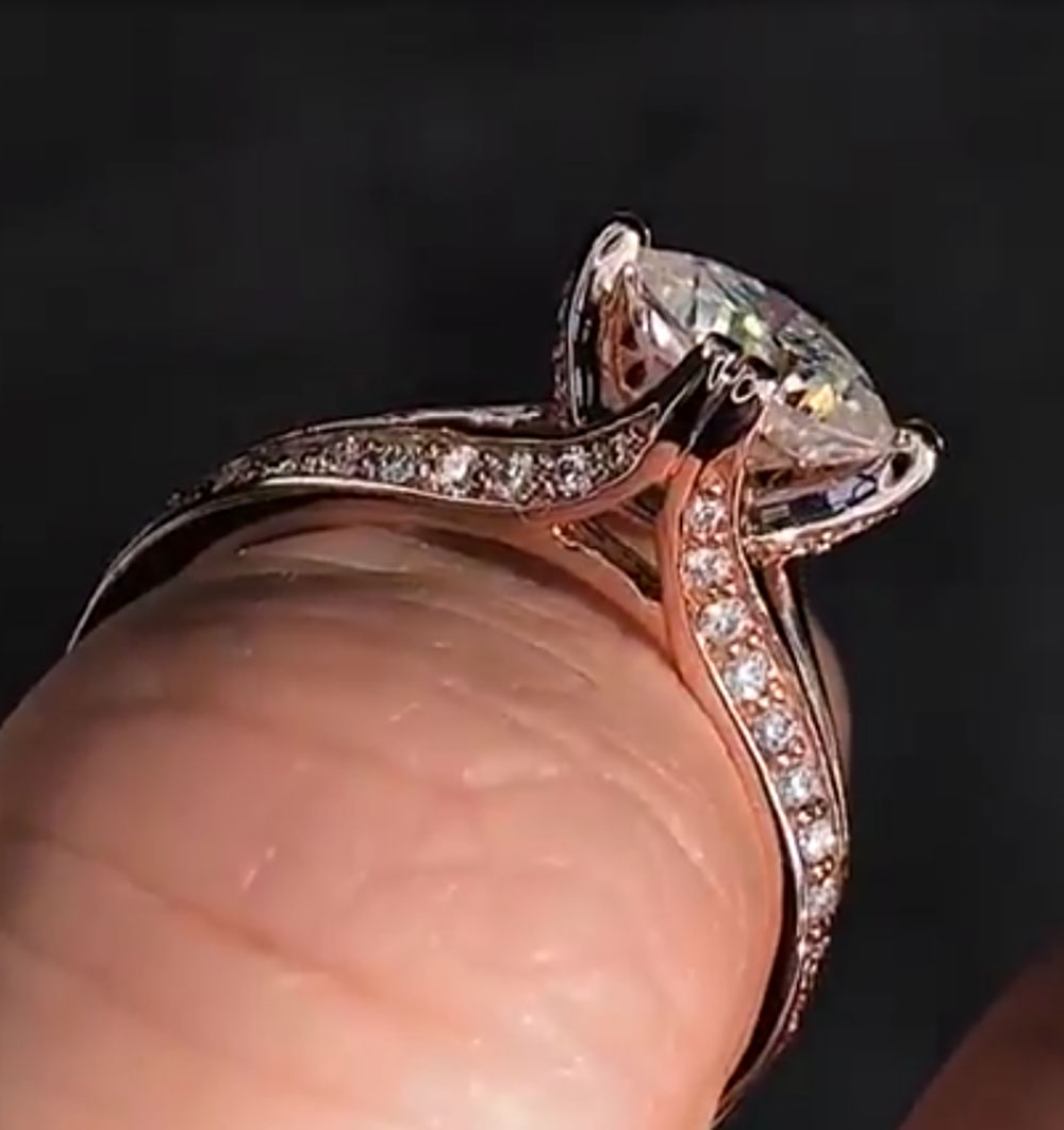 Anello di fidanzamento per ann - Moissanite Engagement Ring 1 Carat recensione e prezzo