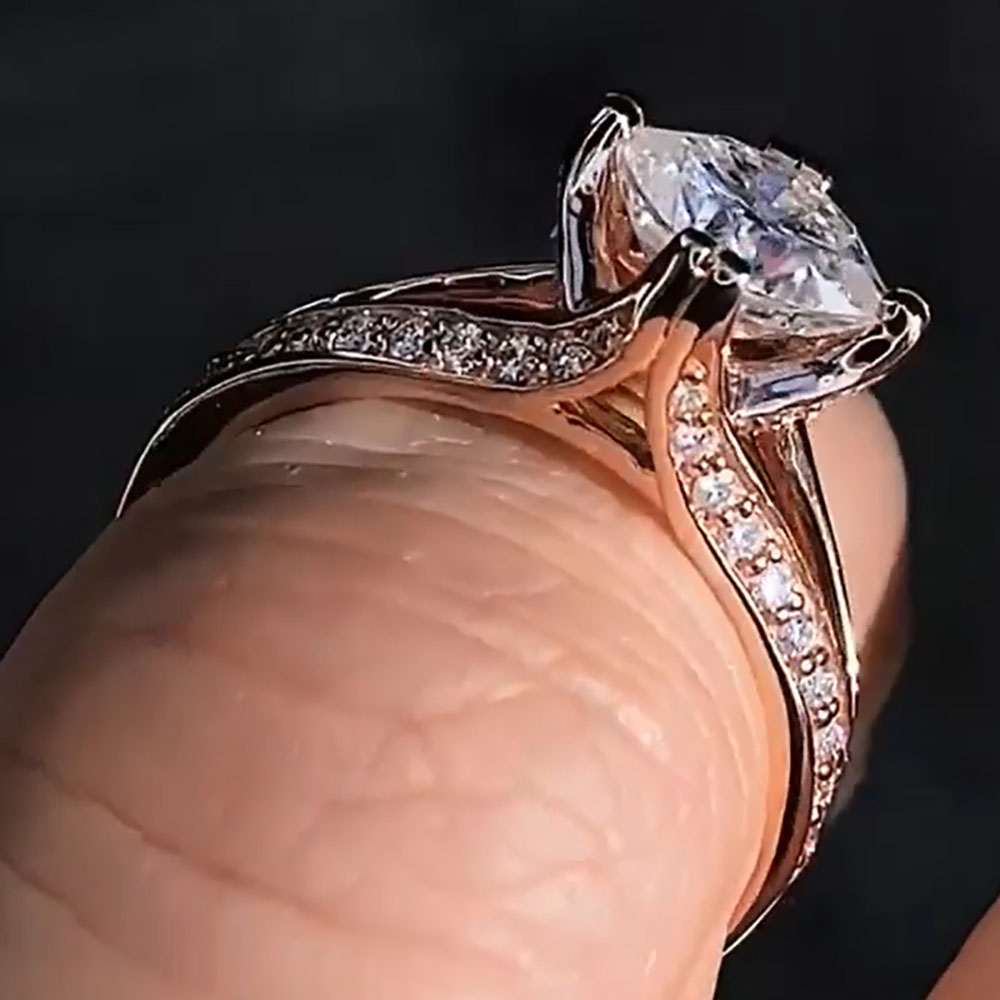 Anello di fidanzamento per ann - Moissanite Engagement Ring 1 Carat recensione e prezzo