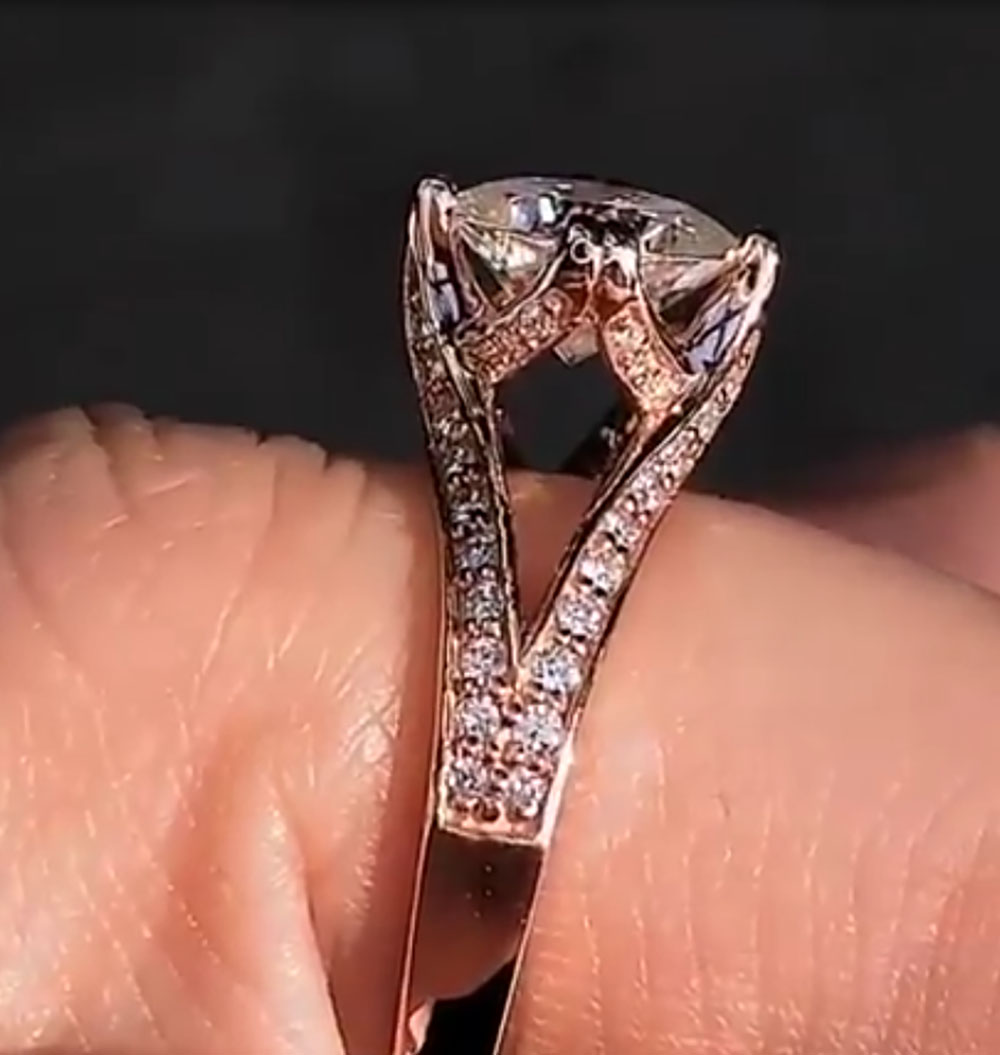 Anello di fidanzamento per ann - Moissanite Engagement Ring 1 Carat recensione e prezzo