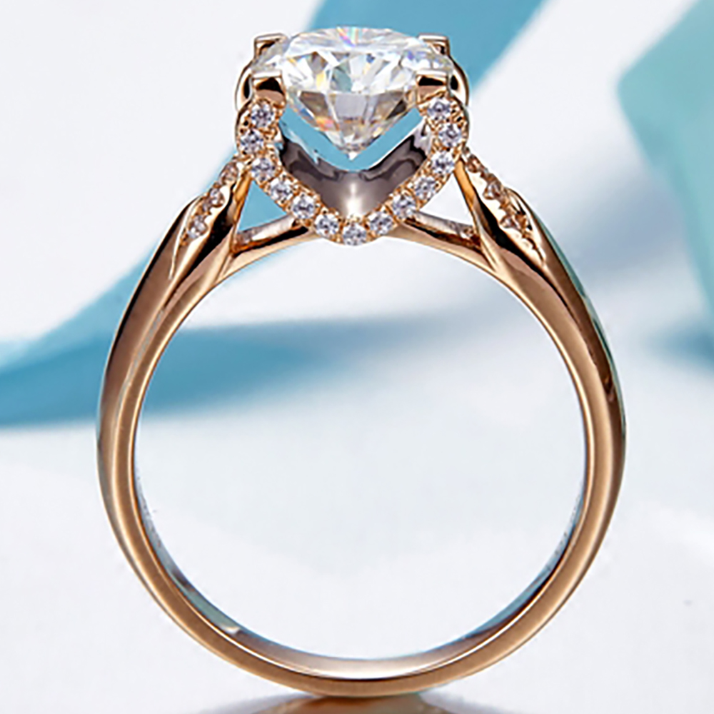 Anello in oro bianco massiccio - Moissanite Engagement Ring 1 Carat recensione e prezzo