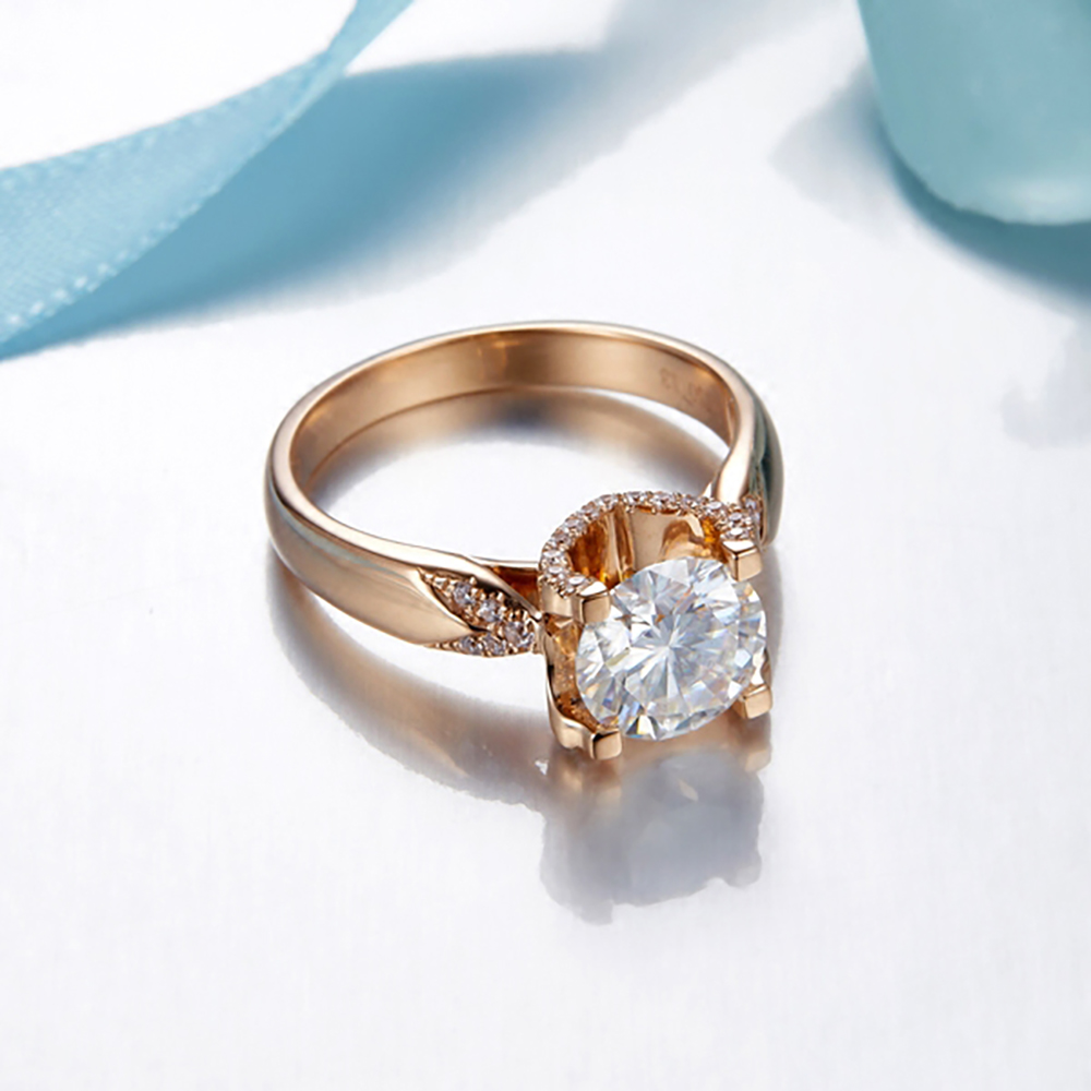 Anello in oro bianco massiccio - Moissanite Engagement Ring 1 Carat recensione e prezzo
