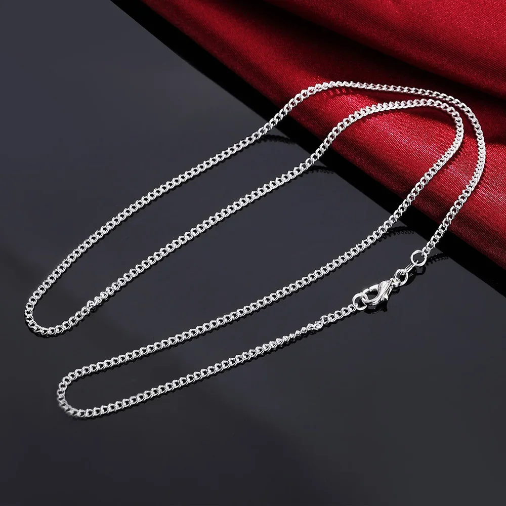 40-75cm 925 Sterling Silver Cl - 925 Sterling Silver Chain Necklace Men recensione e prezzo